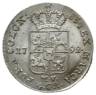 złotówka 1792, Warszawa; Plage 300, Berezowski 1