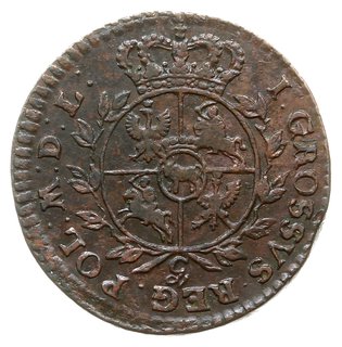 grosz 1765/g, Kraków; wieniec bez jagódek; Plage