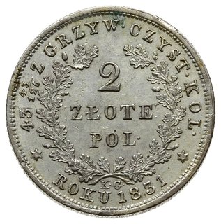 2 złote 1831, Warszawa; odmiana z kropką po POL,