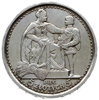 5 złotych 1925, Warszawa, Konstytucja” - odmiana