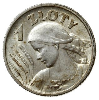 1 złoty 1925, Londyn; popiersie kobiety z kłosam