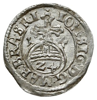 grosz 1614, Drezdenko; data po bokach jabłka kró