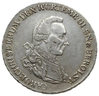 talar 1785 B, Wrocław; Aw: Popiersie z literą K 