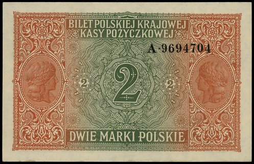 2 marki polskie 9.12.1916, Generał, seria A, numeracja 9694704