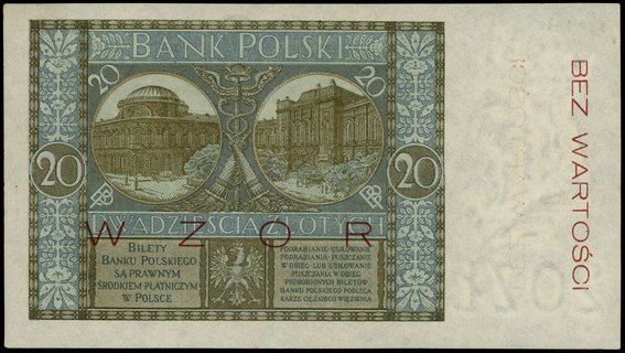 20 złotych 1.03.1926, seria G, numeracja 0245678