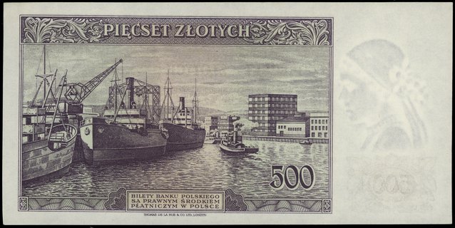 500 złotych 15.08.1939, seria C, numeracja 559085