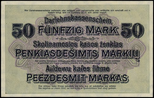 50 marek 4.04.1918, seria B, numeracja 408242