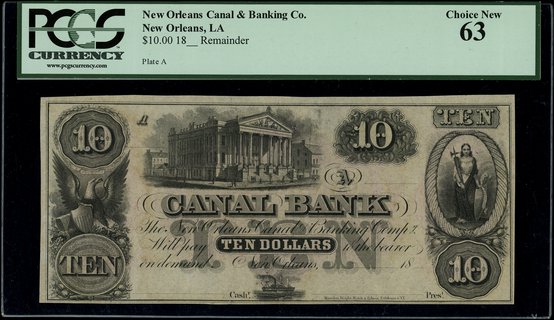 Louisiana, The New Orleans Canal Banking Company
