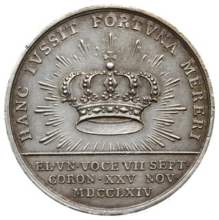 medal koronacyjny z 1764 roku autorstwa Tomasza Pingo