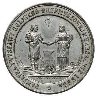medal z 1885 roku autorstwa Franciszka Witkowskiego, wybity nakładem M. Drasch’a z okazji Wystawy Rolniczo-Przemysłowej w Warszawie