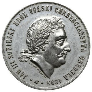 medal z 1883 roku autorstwa Wacława Głowackiego wybity z okazji 200. rocznicy Odsieczy Wiedeńskiej