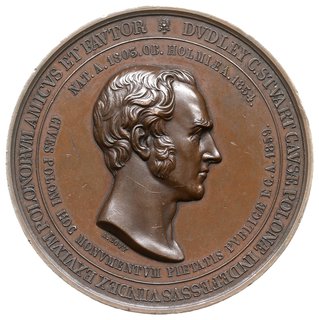 medal z 1859 roku, autorstwa Antoine’a Bovy’ego, wybity przez Komitet Emigracyjny dla uczczenia sir Dudleya C. Stuarta, wiernego przyjaciela Polski