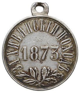 medal z 1873 roku za wyprawę wojenną przeciw Chanowi Turkmeńskiemu w Chiwie
