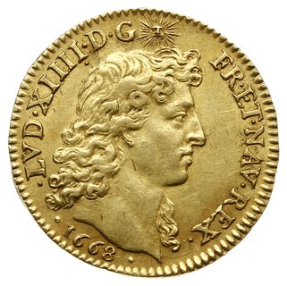 louis d’or juvénile à la tête nue 1668 A, Paryż;
