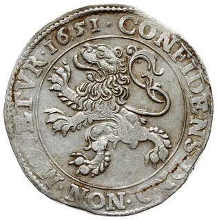 talar lewkowy (Leeuwendaalder) 1651, znak menniczy herb miasta