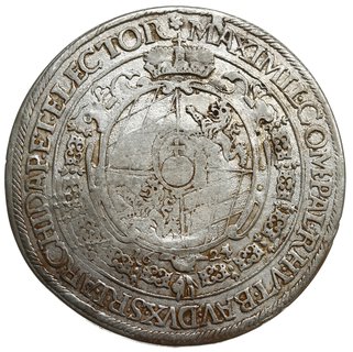 jefimok 1655, wybity na talarze bawarskim Maksymiliana I 1598-1651 z 1624 (przebita data z 1623, Dav. 6067, Hahn 105