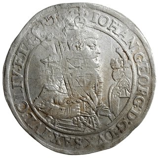 jefimok 1655, wybity na talarze saksońskim Jana Jerzego I z 1623, Kahnt 156, Dav. 7601