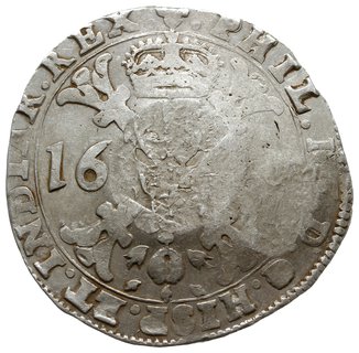 jefimok 1655, wybity na XVII-wiecznym brabanckim patagonie Filipa IV z mennicy w Brukseli, Dav. 4462