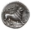 drachma ok. 100-49 p.n.e.; Aw: Głowa Ateny w prawo, przed nią monogram; Rw: Lew kroczący w prawo, ..