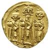 solidus, 632-635, Konstantynopol, Aw: Trzej cesarze stojący na wprost, trzymający globy z krzyżami..