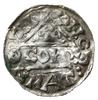 denar, 1018-1026, Ratyzbona, mincerz Conja; Hahn 31c2; srebro 20 mm, 1.37 g, gięty