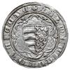grosz 1358-1364; Aw: Król siedzący na tronie na wprost; Rw: Tarcza herbowa w sześciołukowej rozeci..