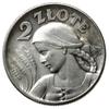 2 złote 1925 z kropką po dacie”, Londyn; popiersie kobiety z kłosami; Parchimowicz 109d; ładnie za..