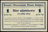 Będzin; Komitet Obywatelski; 1 złoty 8.09.1939, bez numeracji; Podczaski D-001.2, Jabł. 4191; pięk..
