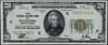 National Currency, The Federal Reserve Bank of Philadelphia, Pennsylvania; 20 dolarów 1929, podpis..