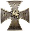 odznaka pamiątkowa Organizacji Wojskowej Pomorza 1921 r., jednoczęściowa, tombak 44 x 44 mm, nakrę..