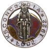 odznaka Klubu Sportowego. CONCORDIA ŁÓDŹ z 1922 r, dwuczęściowa, wykonana w tombaku 24 mm, biała n..