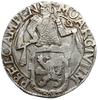 talar lewkowy (Leeuwendaalder) 1649, rycerz stojący w prawo z głową zwróconą do tyłu, znak mennicz..