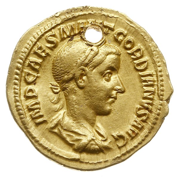 aureus 239, mennica Rzym; Aw: Popiersie Gordiana