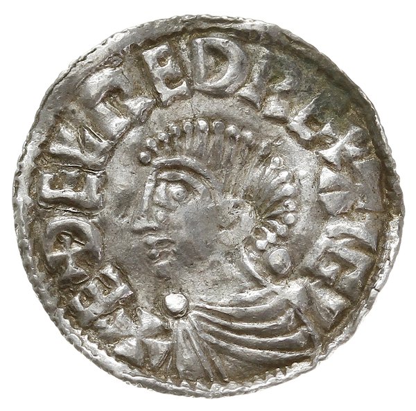 denar typu long cross, 997-1003, mennica Lincoln, mincerz Unbein