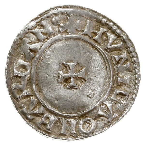 denar typu small cross, 1009-1017, mennica Barnstaple, mincerz Huniga