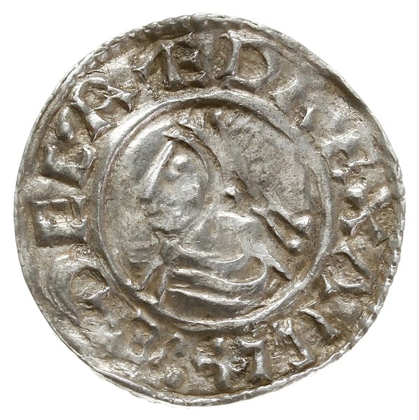denar typu small cross, 1009-1017, mennica Exeter, mincerz Carla
