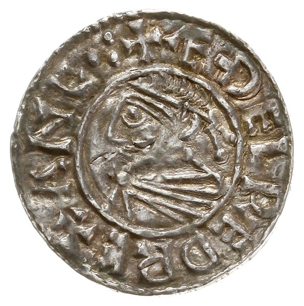 denar typu small cross, 1009-1017, mennica Glouchester, mincerz Sired