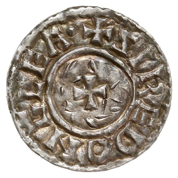 denar typu small cross, 1009-1017, mennica Glouchester, mincerz Sired