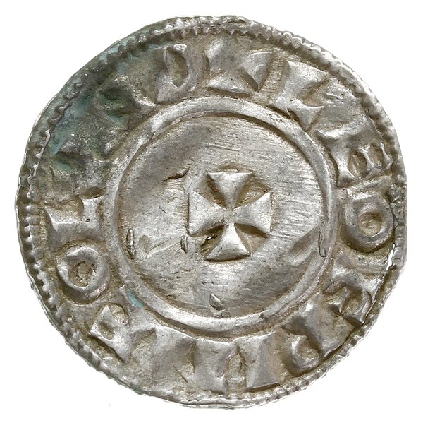 denar typu small cross, 1009-1017, mennica Londyn, mincerz Leofwine