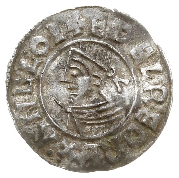 denar typu small cross, 1009-1017, mennica Norwich, mincerz Hwateman