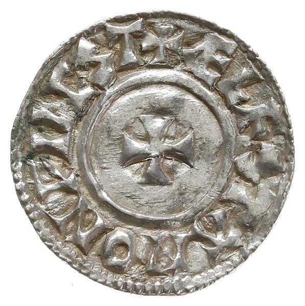 denar typu small cross, 1009-1017, mennica Winchester, mincerz Ælfstan