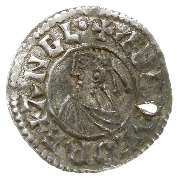denar typu small cross, 1009-1017, mennica Winchester, mincerz Cynna
