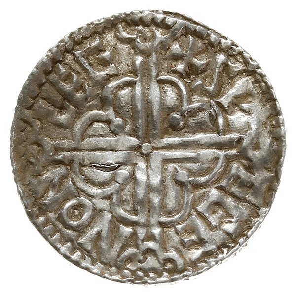 denar typu quatrefoil, 1018-1024, mennica Chester, mincerz Swegen