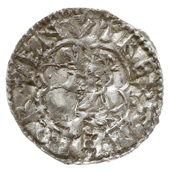 denar typu quatrefoil, 1018-1024, mennica Chester, mincerz Trotan