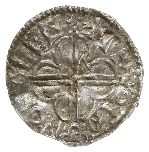 denar typu quatrefoil, 1018-1024, mennica Chester, mincerz Trotan