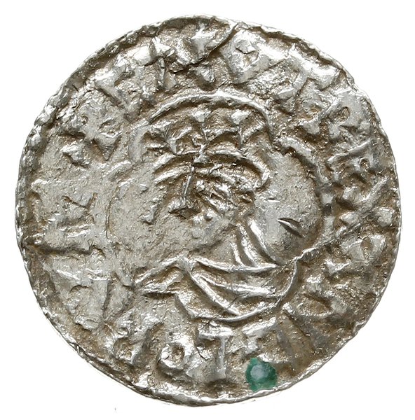 denar typu quatrefoil, 1018-1024, mennica Londyn?, mincerz Leofsige