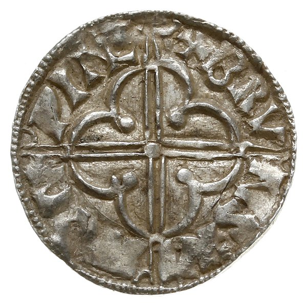 denar typu quatrefoil, 1018-1024, mennica Winchester, mincerz Brunstan