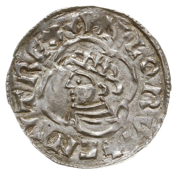 denar typu quatrefoil, 1018-1024, mennica York, mincerz Birhtnoth