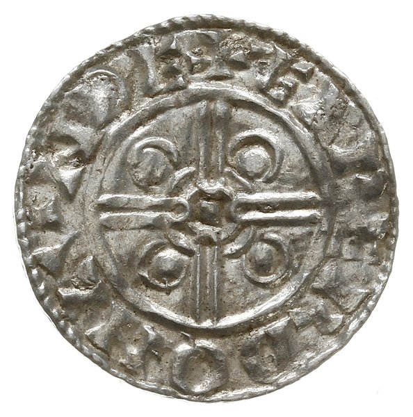 denar typu pointed helmet, 1024-1030, mennica Londyn, mincerz Æswerd?