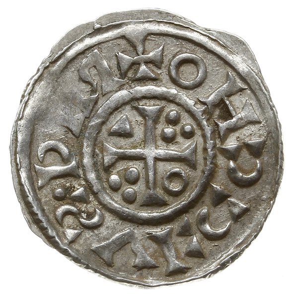 denar 1009-1024, Ratyzbona, mincerz Ag; Hahn 29b